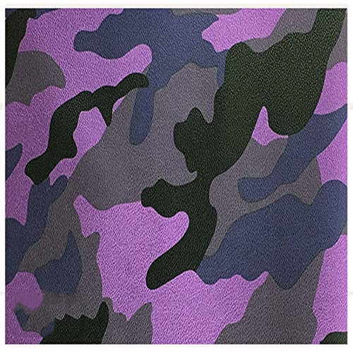Tissu synthétique camouflage violet imperméable leatherette vinyle