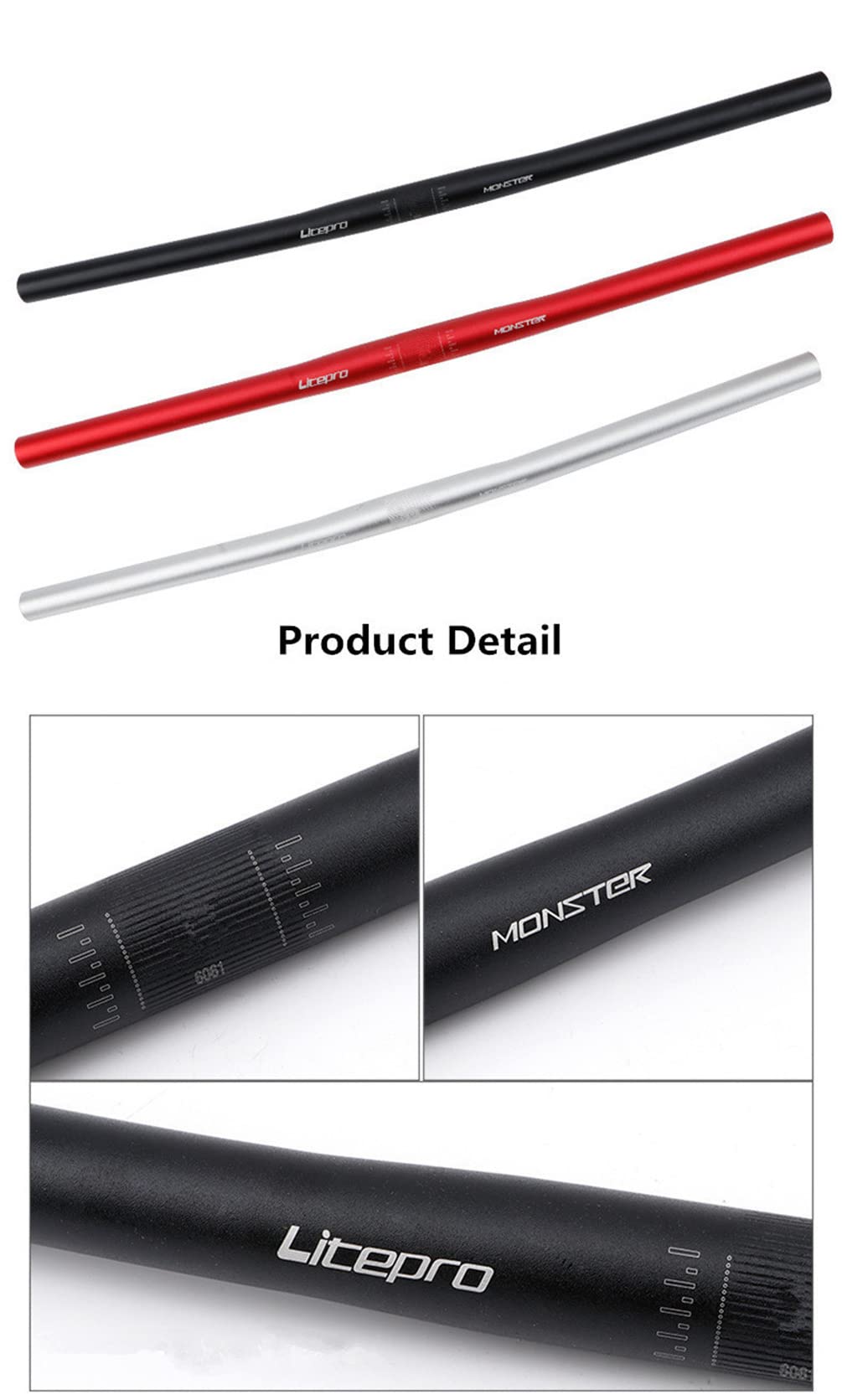 Guidon De Vélo Pliable En Alliage Aluminium 25,4 Mm - Noir, Compatible Universel (FMFXTR)