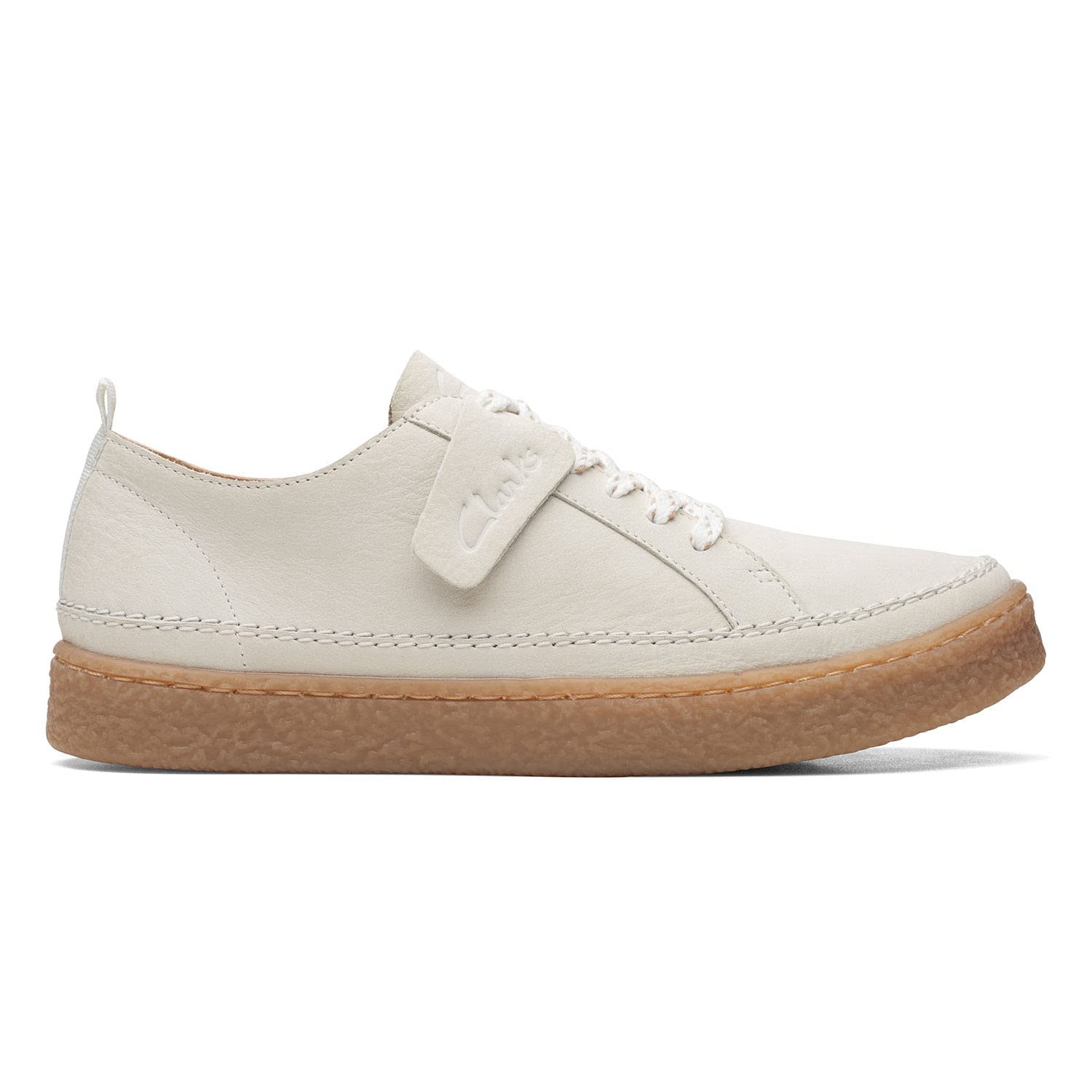 Clarks Barleigh Lace White Leat UK-3