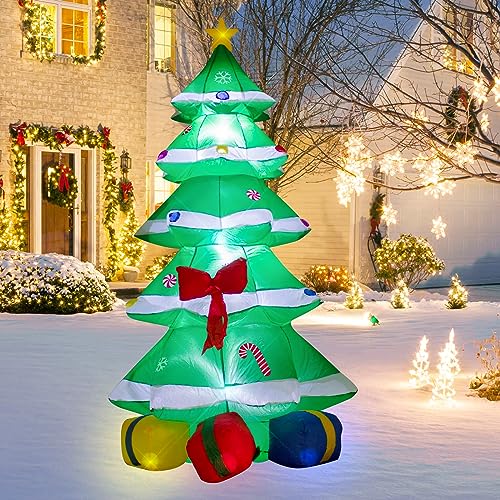 Charming 6-Foot Christmas Tree Inflatable with Gift Box