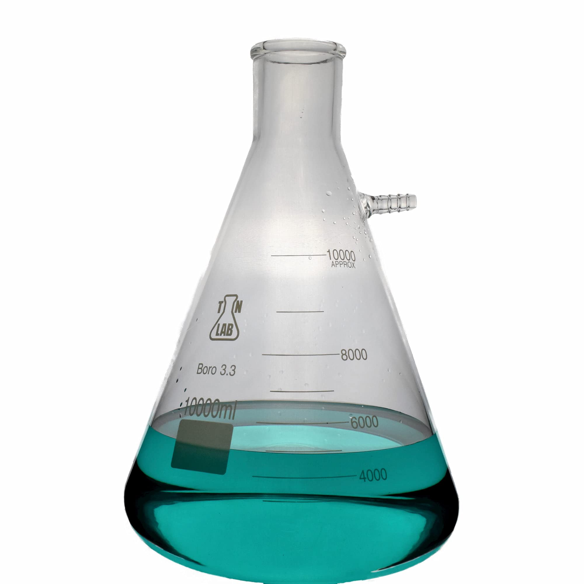TN Lab Filter Flask Borosilicate Glass Vacuum Flask 10,000ml 10L