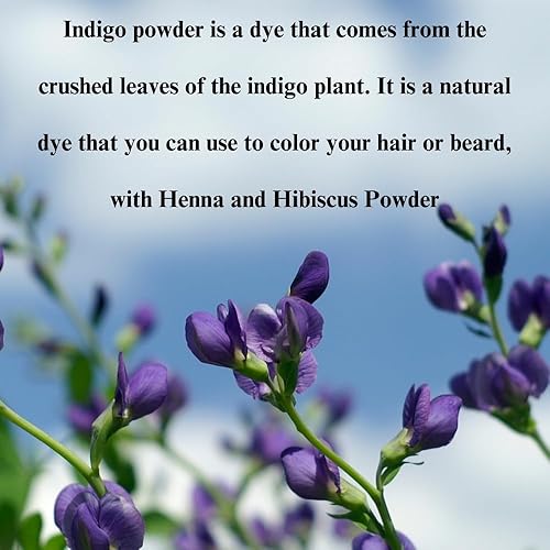 Miniatura 7 de Polvo índigo para tinte de cabellobarba  Color de cabello índigo natural para cabello negro y oscuro  Indigofera Tinctoria  Tinte en polvo natural