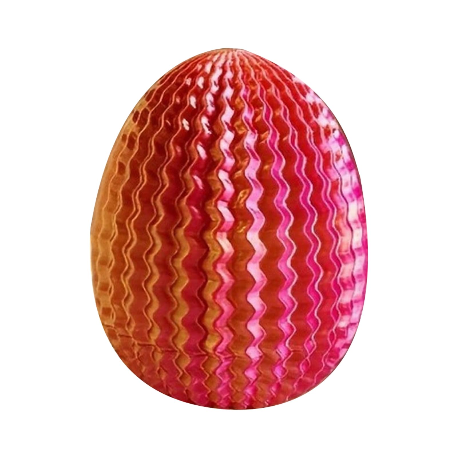 3D Printed Maze Dragon Egg Puzzle Box with Hidden Storage Cavity, Mechanical Brain Teaser Toy for Easter Birthday Gifts, Corrugated Textured Secret Container, 8cm Multi-Colour PLA Ornament Red