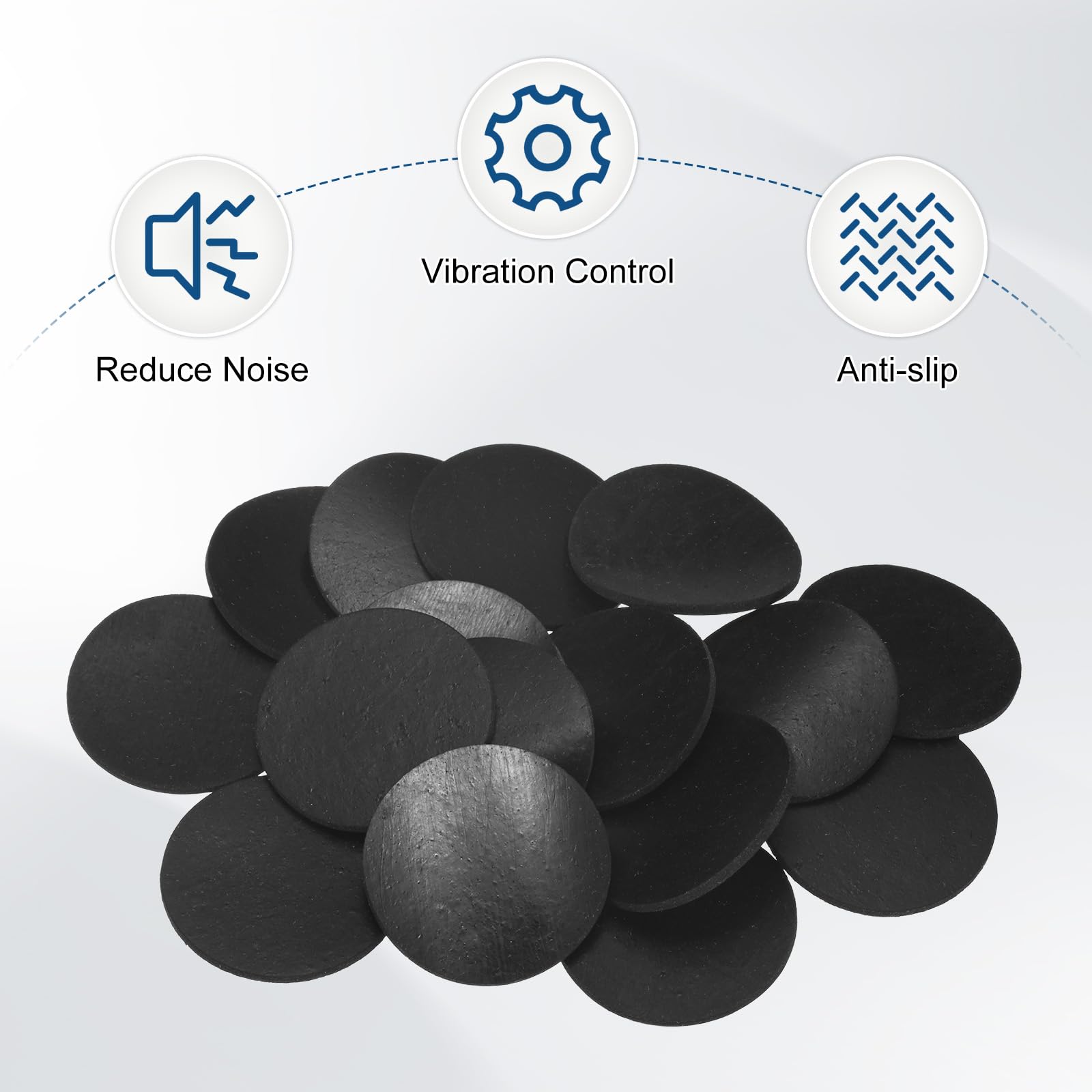 M METERXITY 30-Pack Rubber Solid Discs Washers - Image 4
