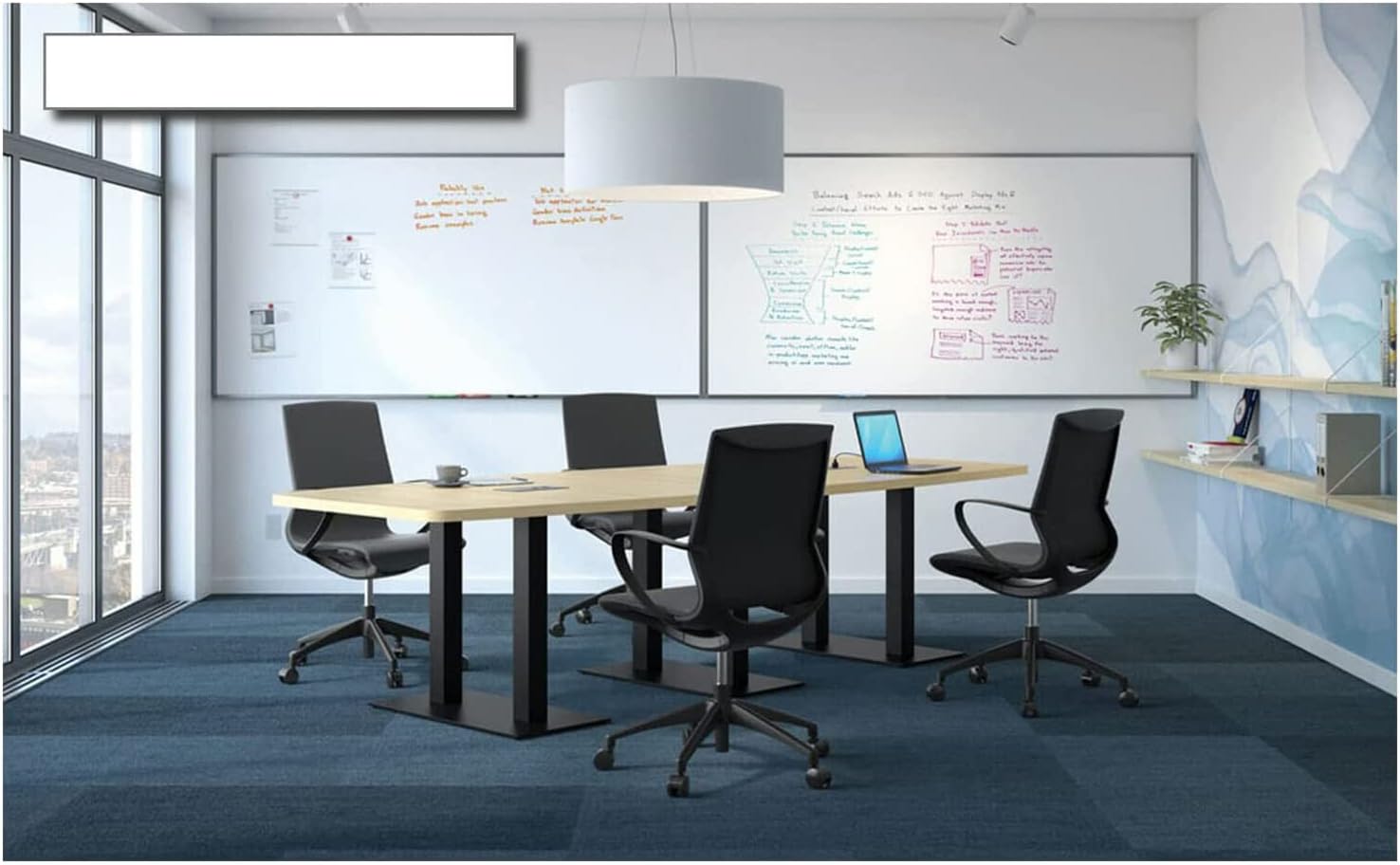 16 FT Natural Aspen Finish Modern Executive Boat Shaped