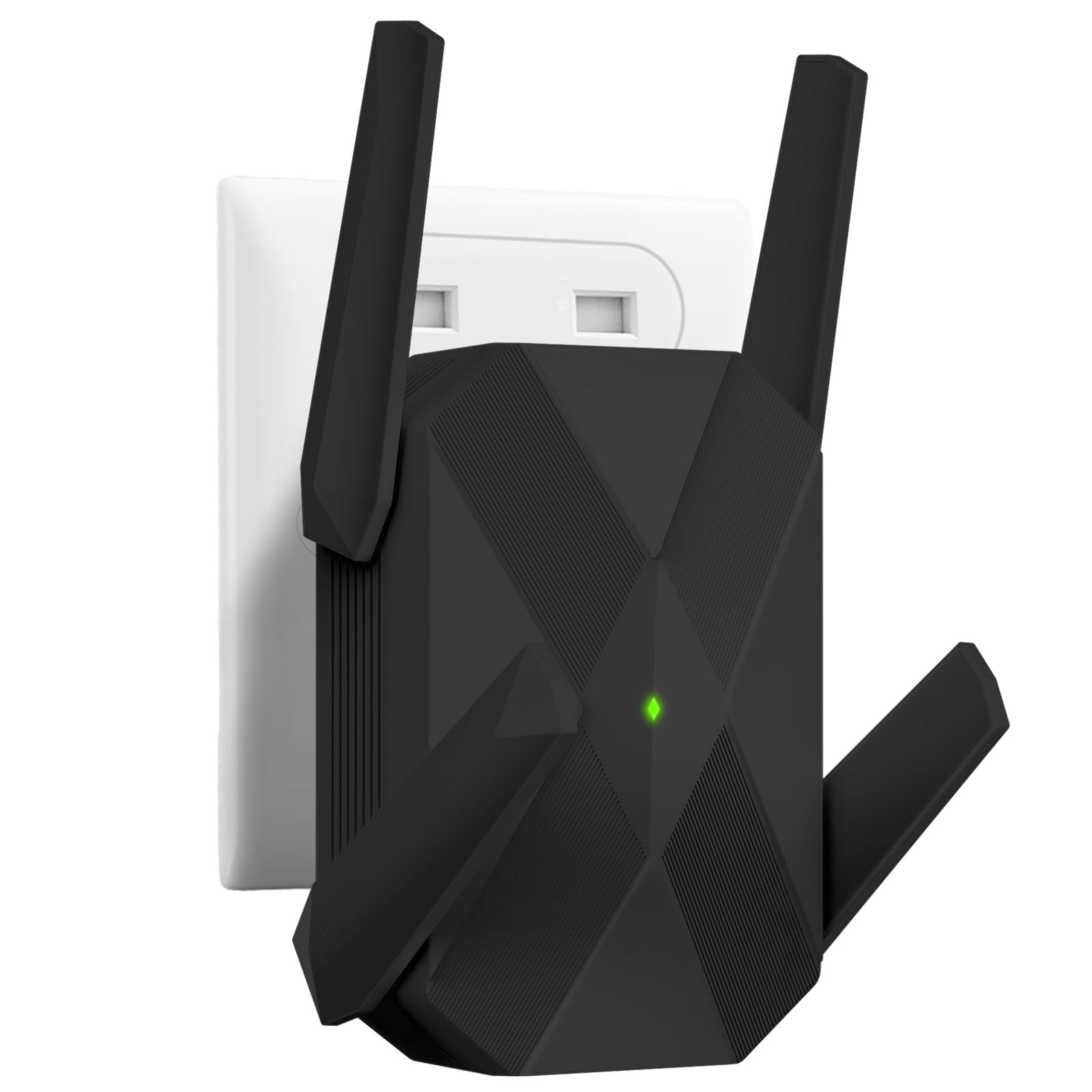 2026 AX3000 WiFi 6 Extender, WiFi Extender Signal Booster, Long Range WiFi Booster with Gigabit Ethernet Port, Access Point, Dual Band (2.4G/5.8G)，No Required App, Easy Setup and Faster Speed (Black)