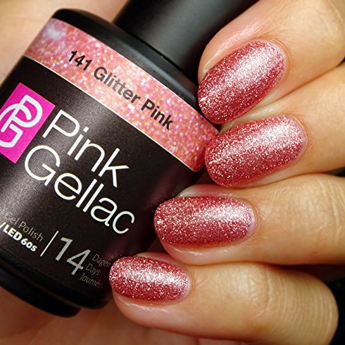 Pink Gellac 141 Glitter Pink Soak-Off UV/LED Gel Polish