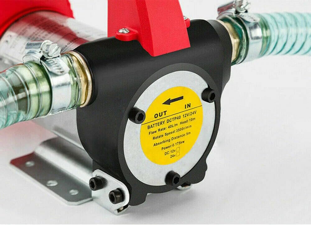 Bomba de Diesel Gasoil 12V 175W para transferir combustible con mangueras, 0-50 L/min