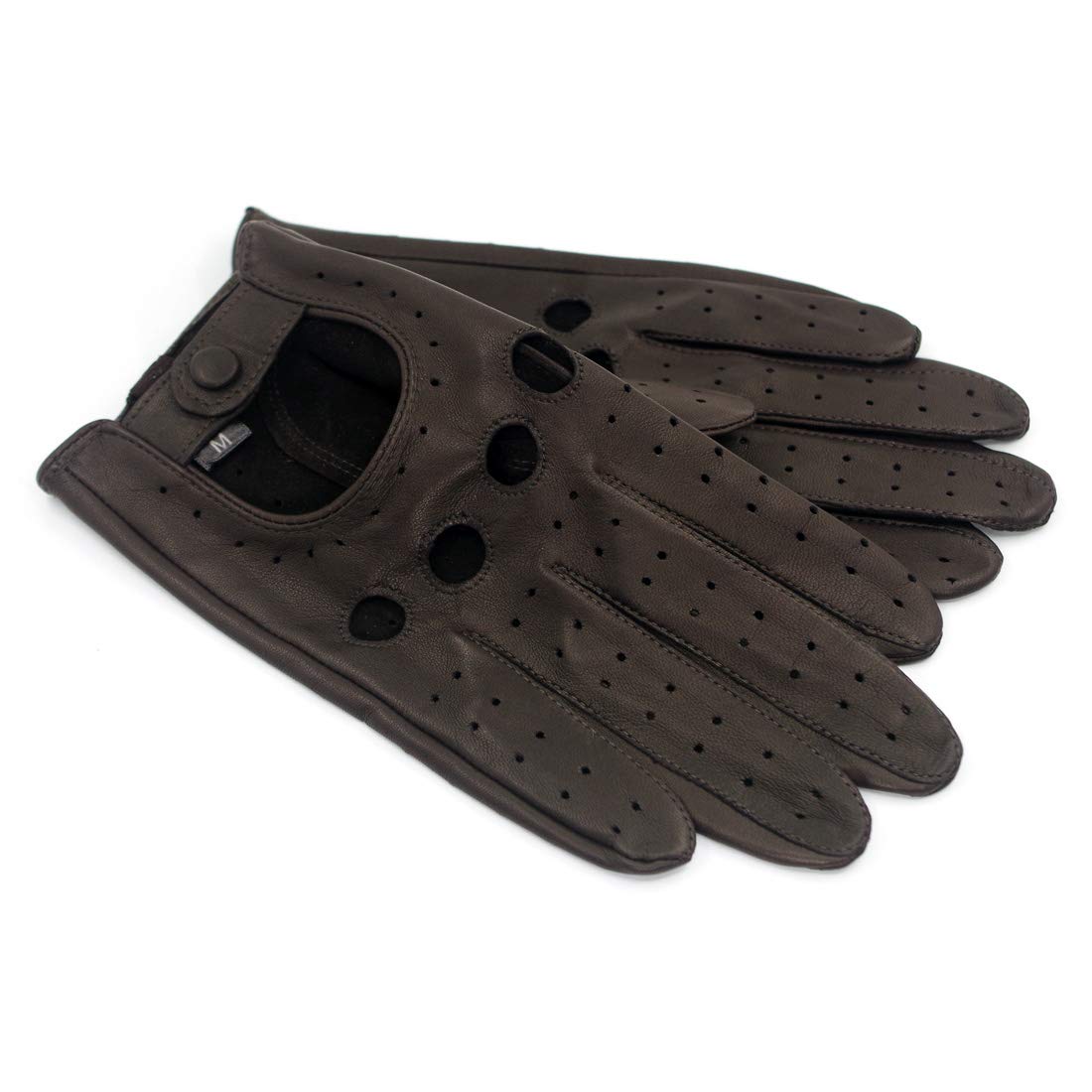 Harssidanzar Guanti da guida in pelle estivi da donna Guanti da guida in pelle di agnello GL009EUA