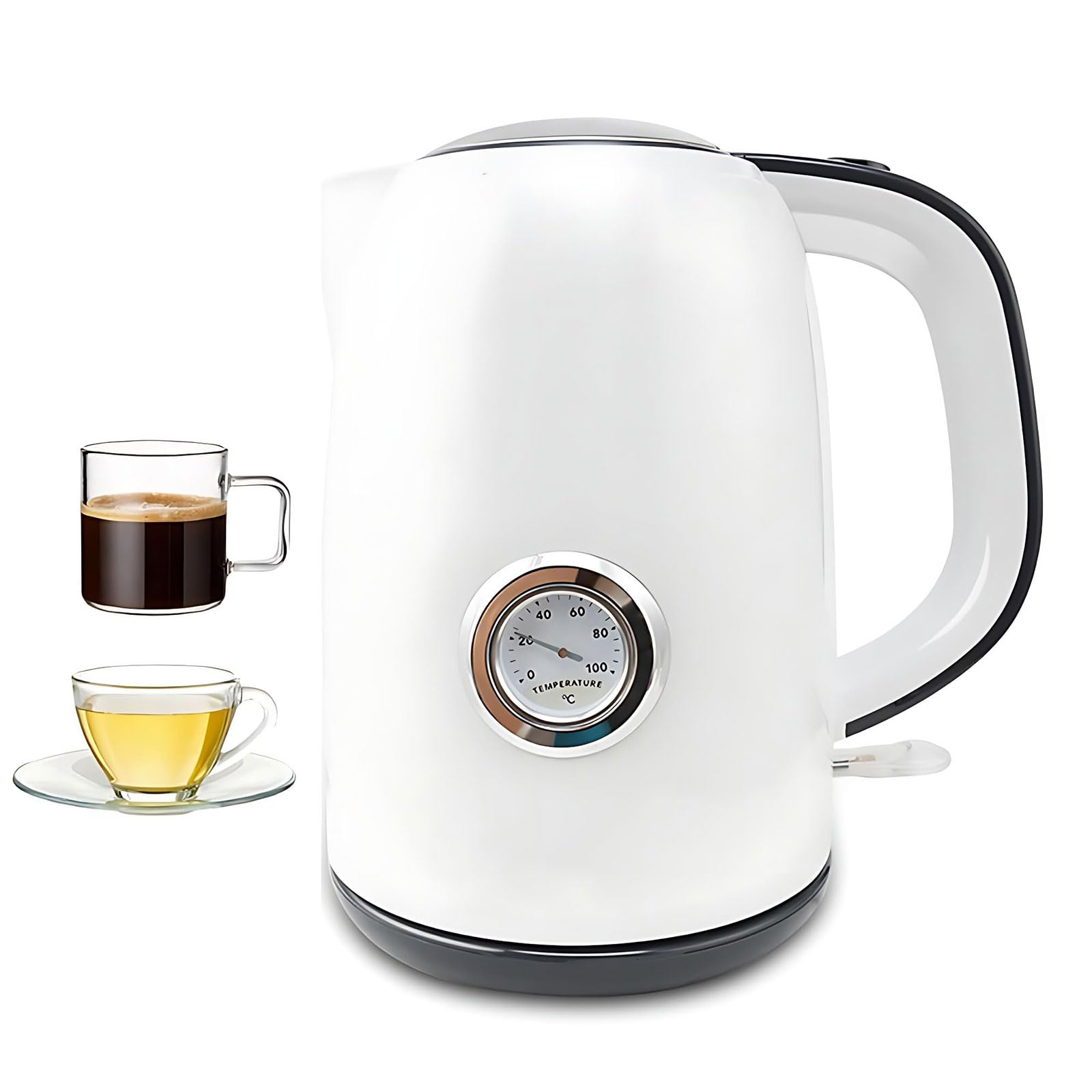Bouilloire en acier inoxydable de 1,7 L, design élégant pour la cuisine