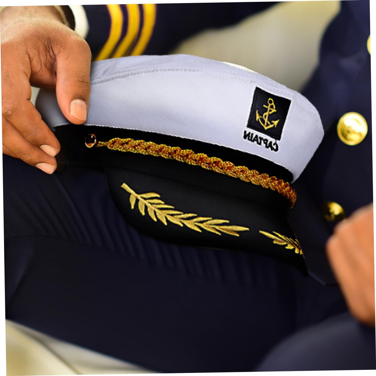20 Cappelli da Capitano per Cosplay, in Cotone e Plastica, Confortevoli e Resistenti allo Sbiadimento, per Mascherata e Decorazione
