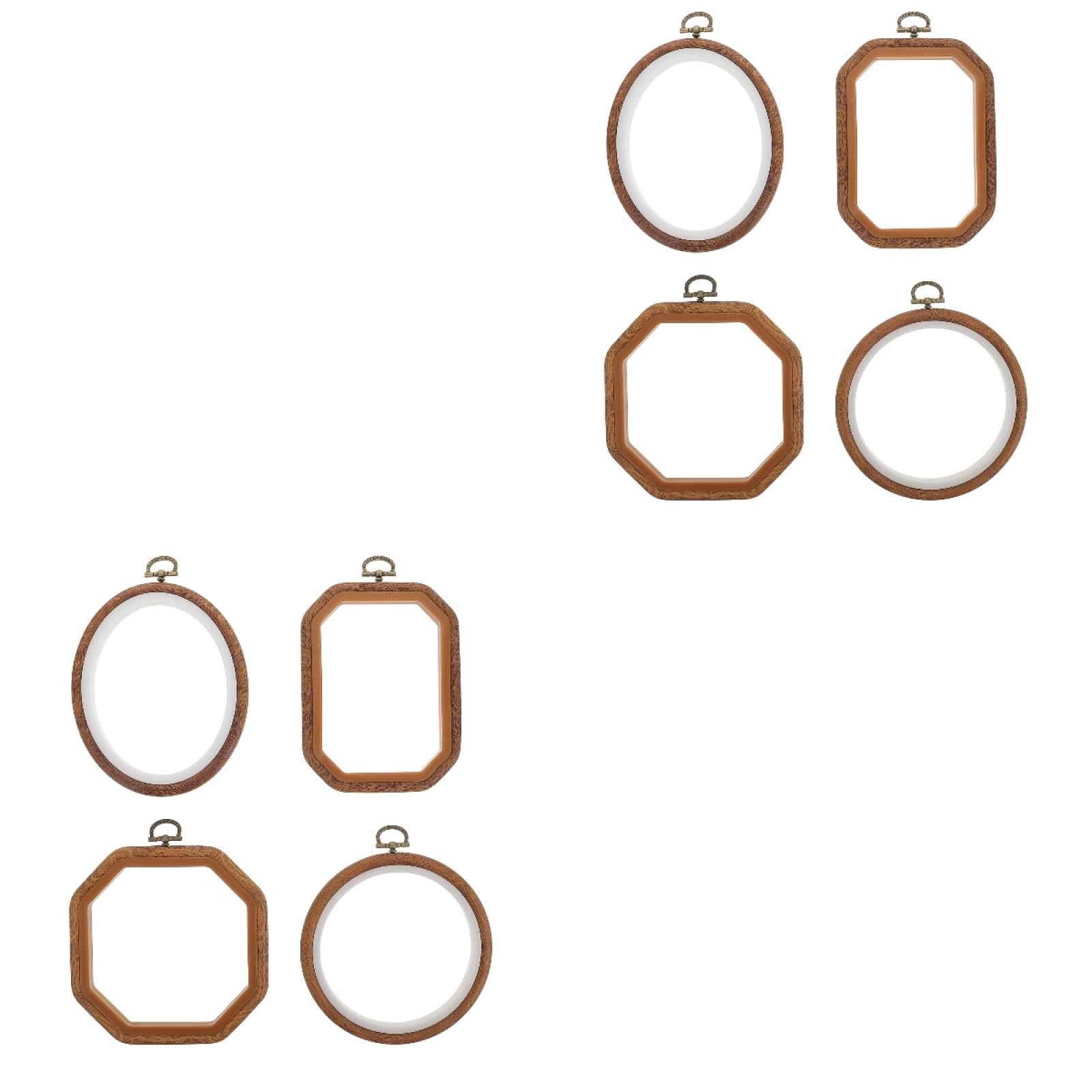 Lurrose Marcos De Punto De Cruz De Plástico 5.90X4.72X0.78 Pulgadas Aros De Bordado Herramientas Auxiliares Para Manualidades Y Suministros De Bordado Diy