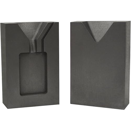 1 Troy Ounce Gold Rectangular Two Part Split Graphite Ingot Mold Precious Metal Casting Melting