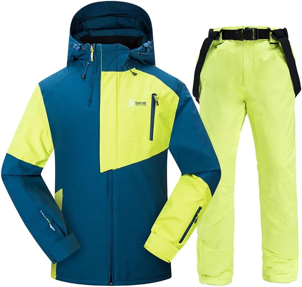 Hcclijo Men Winter Ski Suit Windproof Waterproof Skiing Snowboarding Jackets And Pants Outdoor Sports Ski Set