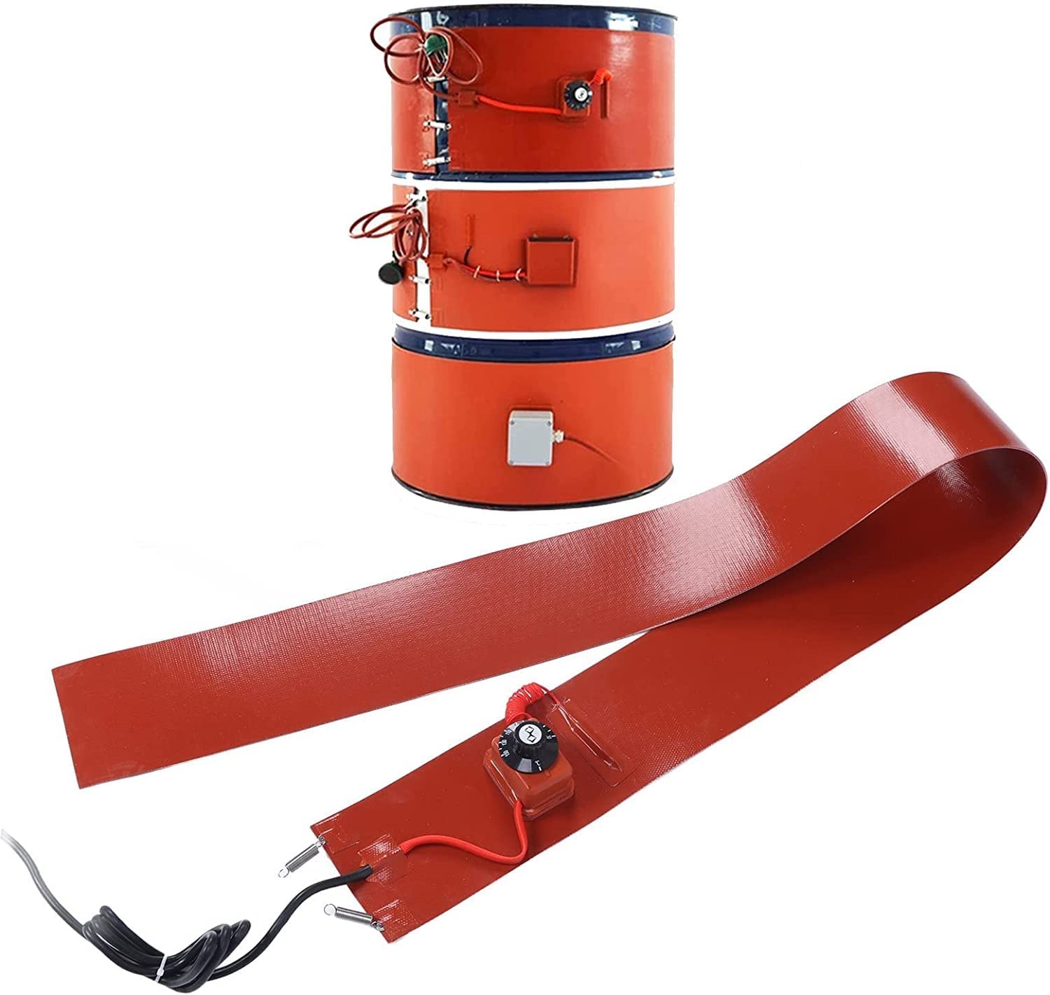 Metal Drum Heater Silicone Heater Pail Heater with 30‑150℃ Adjustable Thermostat，Flexible Temperature Control, Waterproof Insulation Materials,for Heating and Heat Tracing (Color : Digital Control,