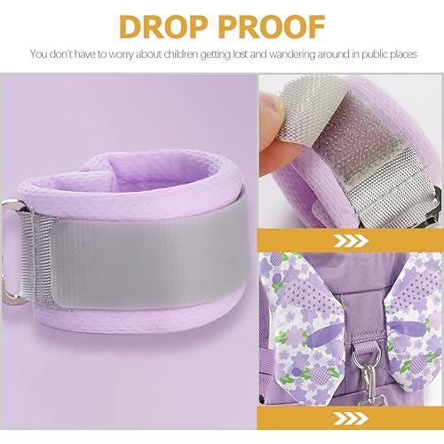 Miniatura 4 de 1 juego de correa para niños pequeños, correa de muñeca perdida de mariposa de seguridad para niños, pulsera perdida para caminar para niños