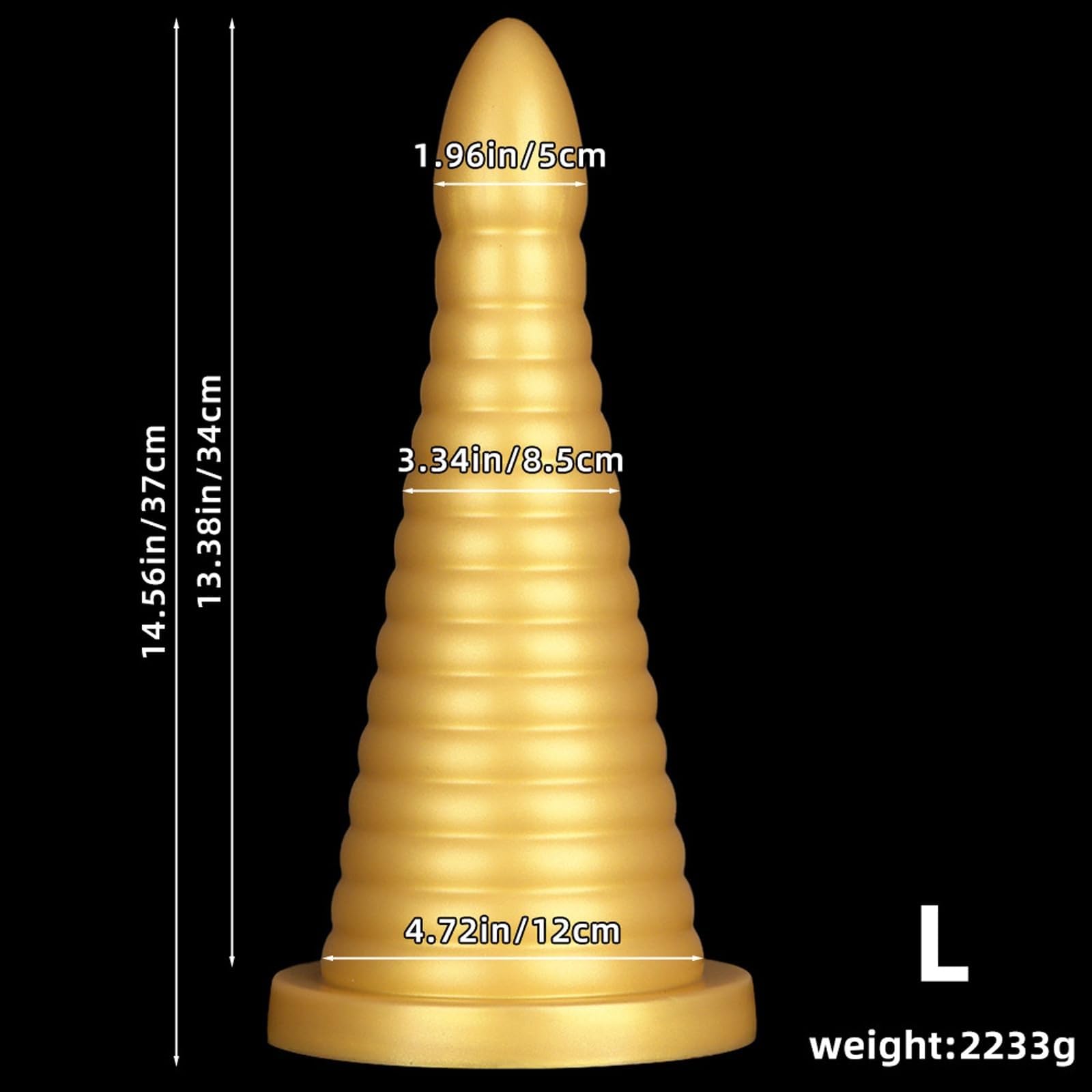Dildo gigante SM con ventosa, filo in silicone, dildo anale massaggiatore prostatico, perline anali, dilatatore anale, masturbazione punto G for uomini e donne(S)