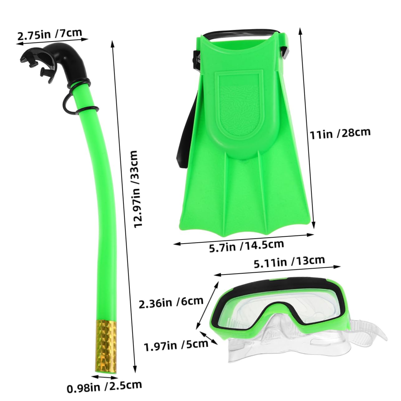 Mikikit 1 Set Snorkeling Gear Set Fog Swimming Goggles Adjustable Flippers for Ages Durable Design for Vision for Water Adventures