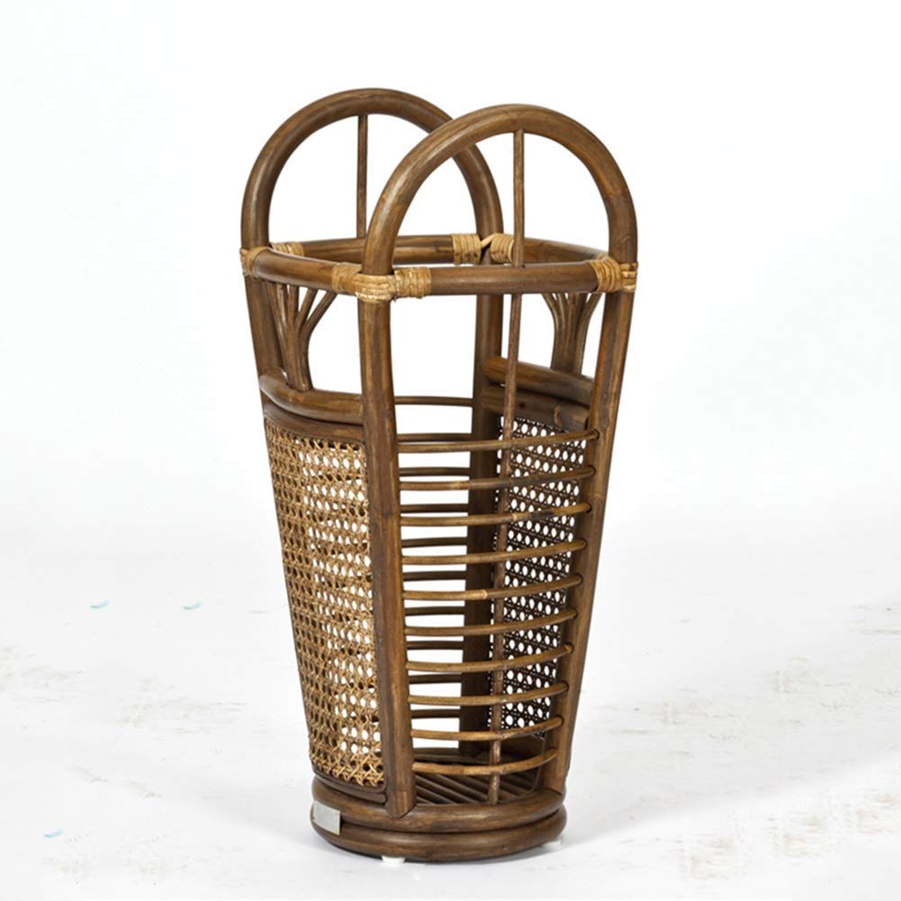 Porte-parapluie en rotin authentique pour un décor de bureau à domicile chaleureux