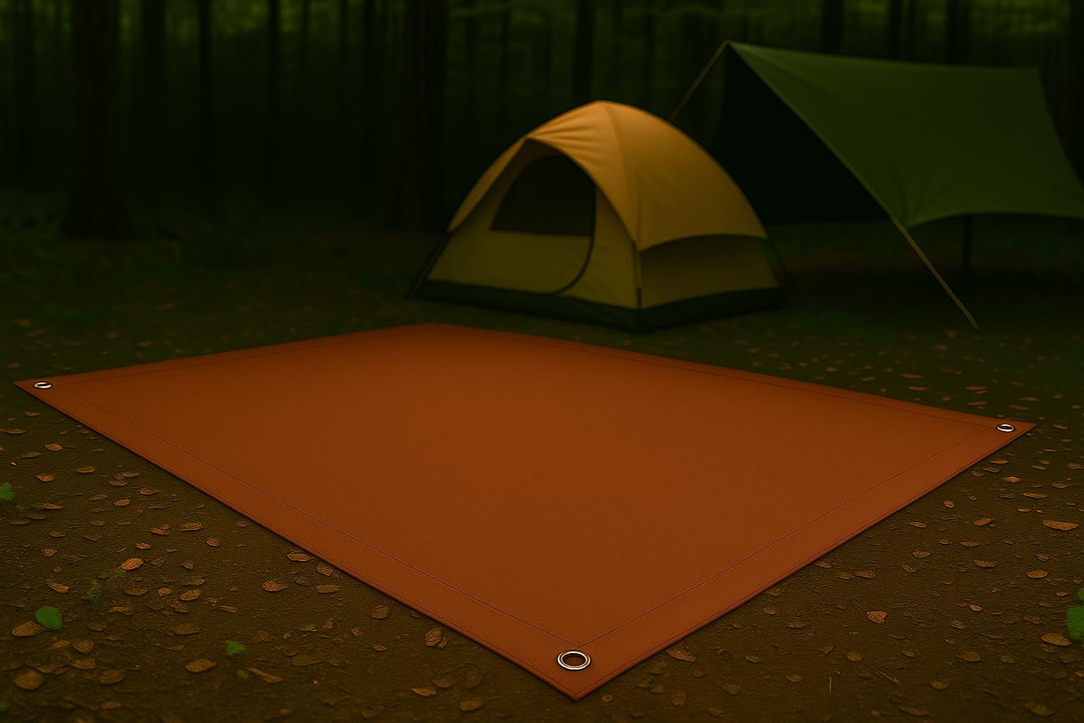 Heavy Duty Canvas Tarp for Camping & Outdoor Shelter – Waterproof Groundsheet & Tent Cover – Durable Breathable Tarpaulin for Hiking, Travel, Rain Protection (Multiple Sizes) (Maroon, 7 x 7 ft)