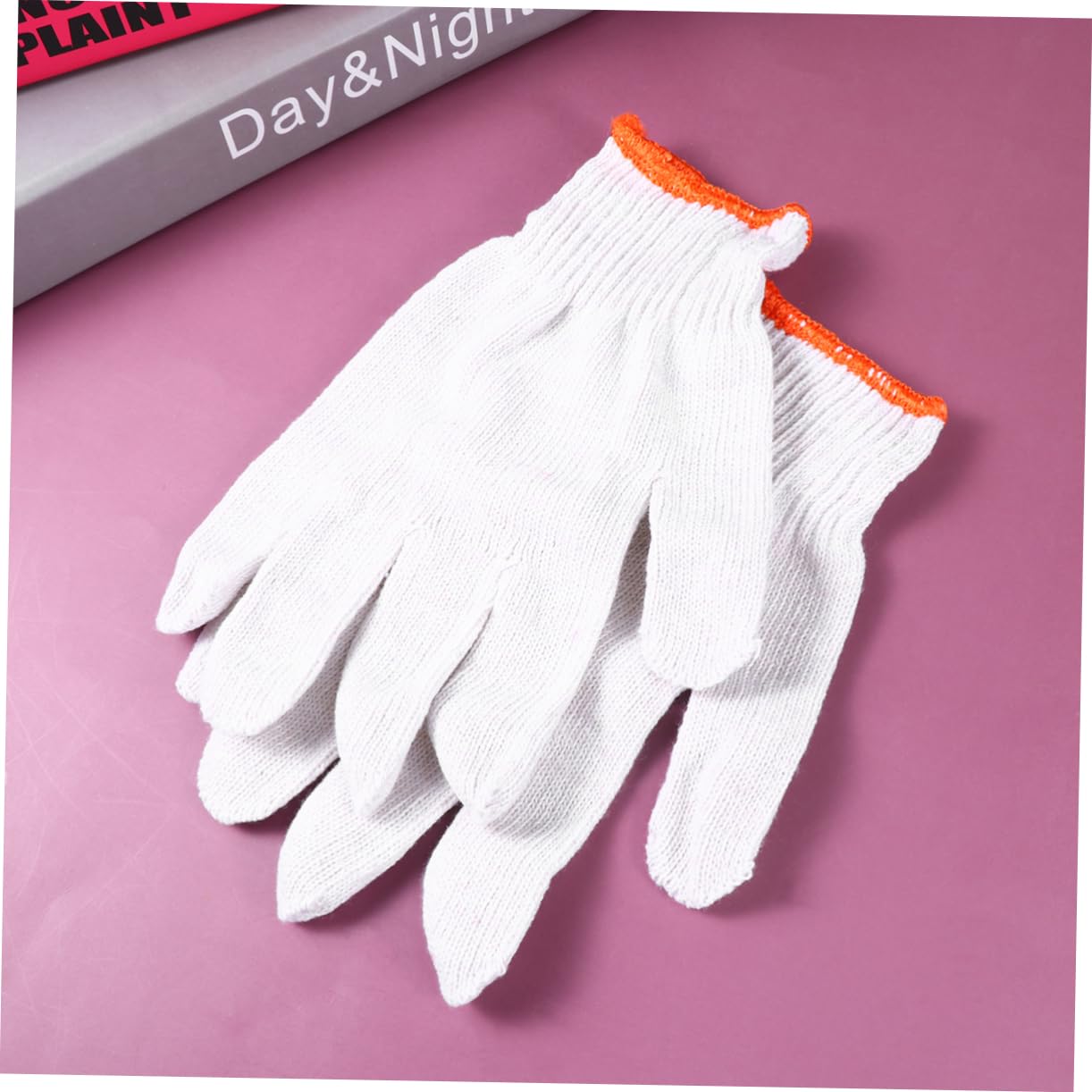 iplusmile Moufles de Travail en Nylon et Fil de Coton Blanc Lot de 24 Paires Antidérapants pour Protection Industrielle et Divers Types de Travaux