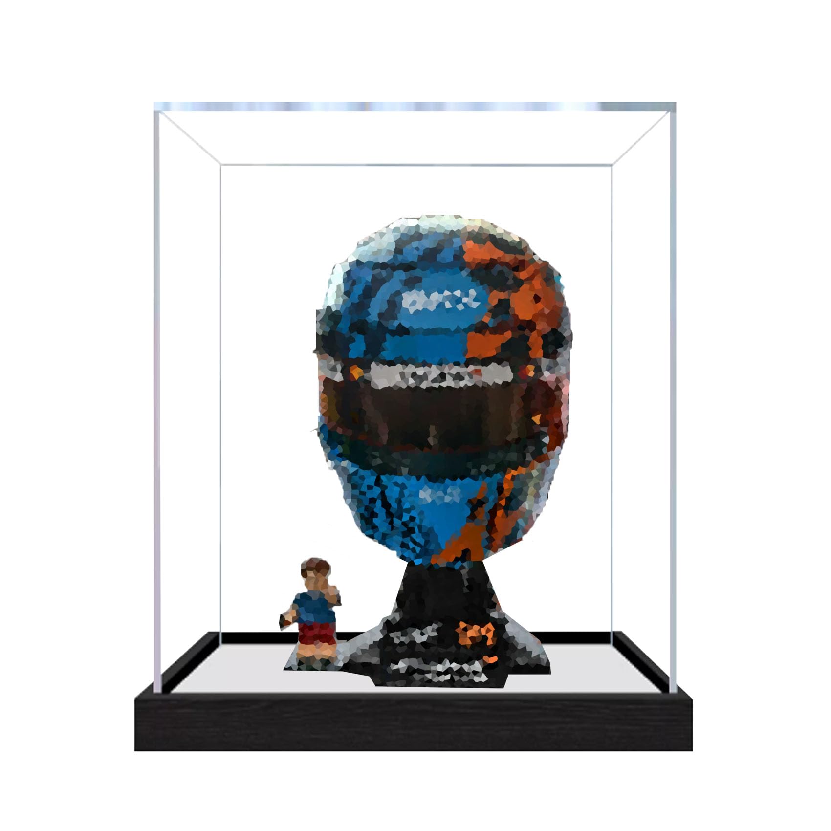 Dustproof acrylic Display Case for Le-go 43017 Helmets Model-display box only (StyleC 2mm)