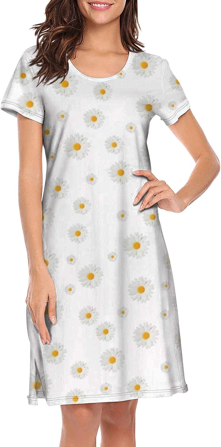 FJSAJFJH031 Daisy Daisies Flower Women Nightgown Soft Super Comfy