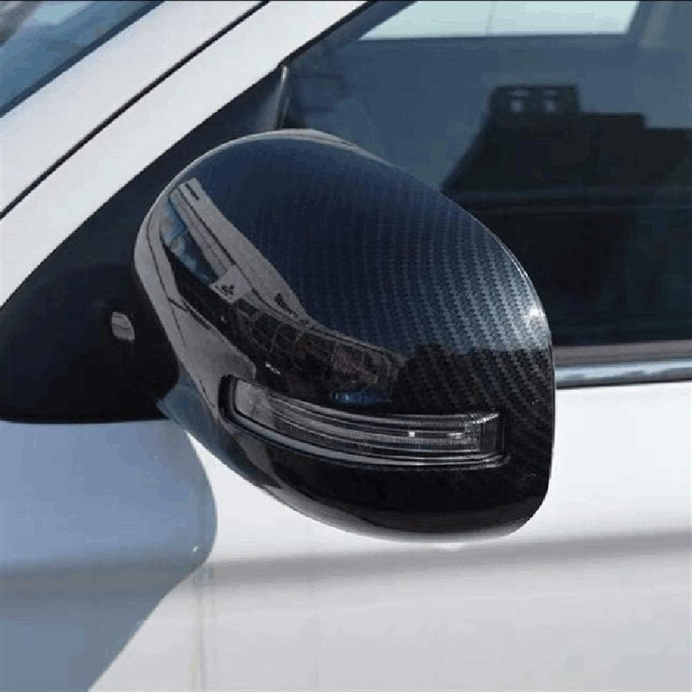 Carbon Fiber ABS Car Side Door Rearview Mirror Cover Trim Moldings, Fits for Mitsubishi, Outlander 2016-2019 Wing Mirror Cover Cap
