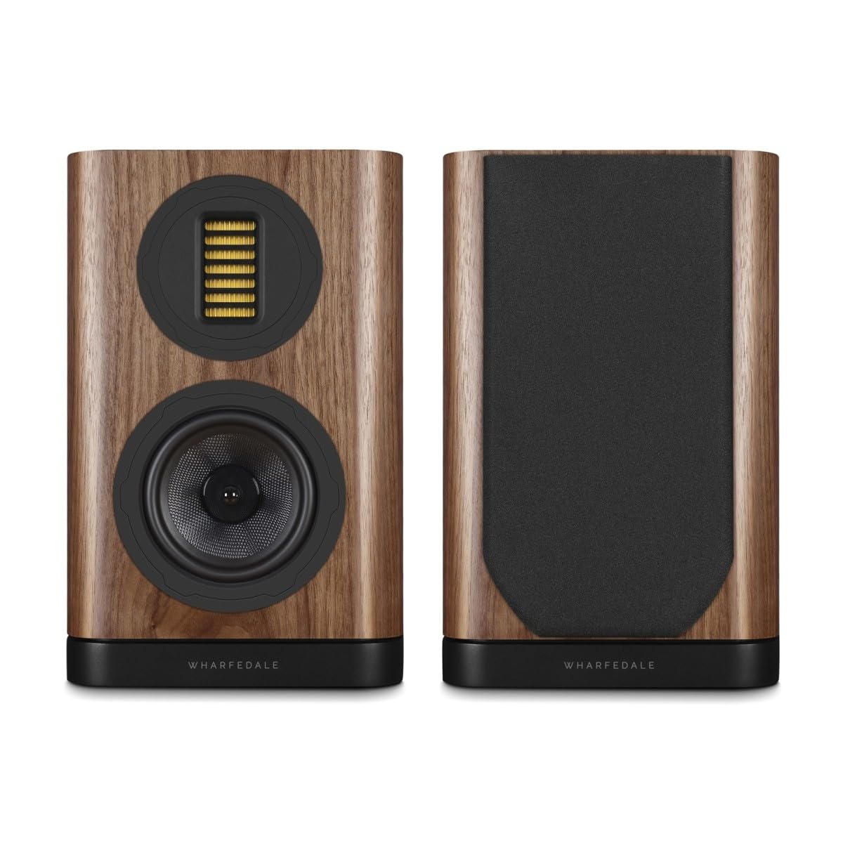 Wharfedale EVO 5.1 Coppia di diffusori da scaffale – Woofer in Kevlar tessuto da 5 pollici, tweeter AMT da 35 × 70 mm, Bass-Reflex, noce (noce)
