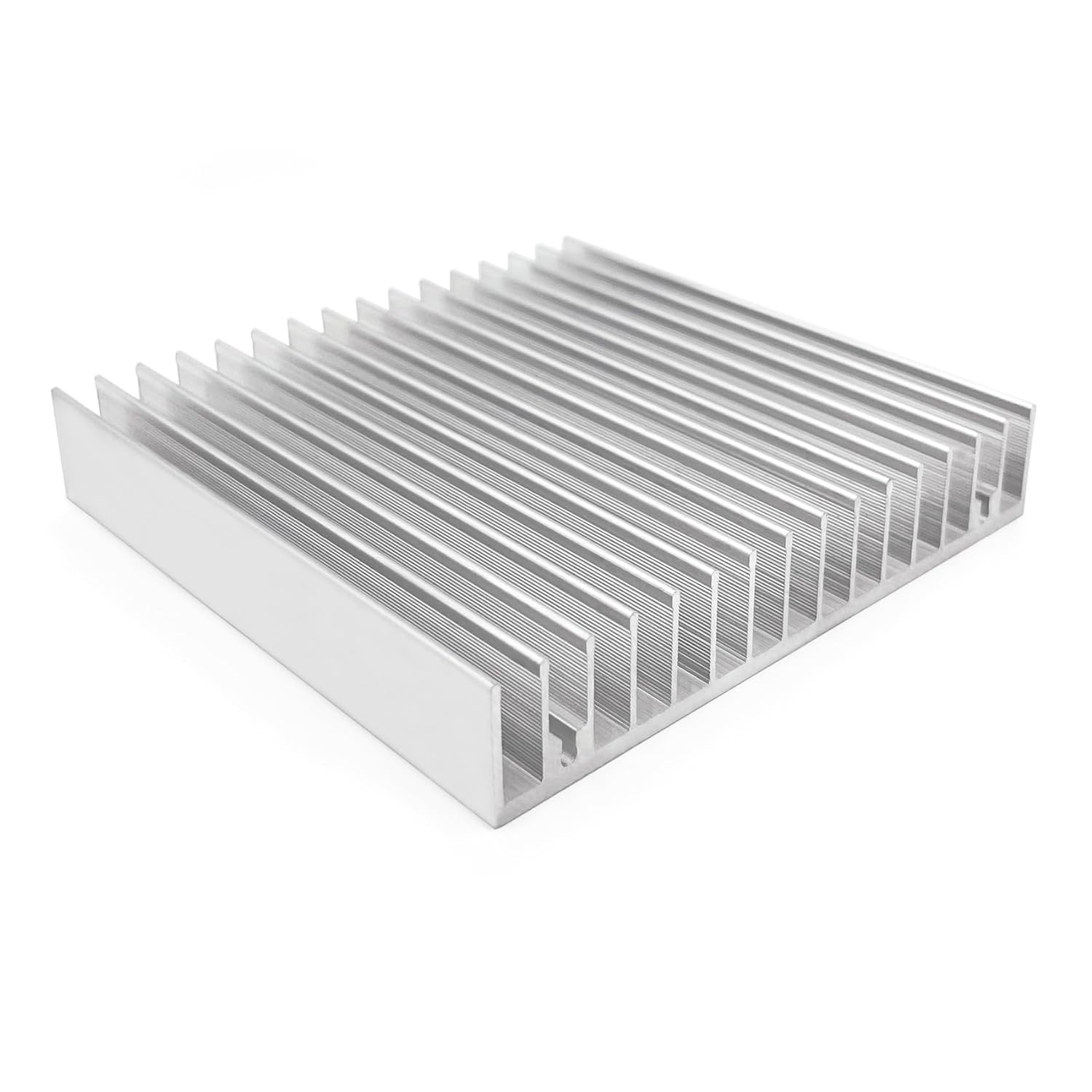 Aluminum Heatsink Anodized Heat Sink 100x100x18mm Passive Cooler Radiator with 16 Fins Compatible with MOSFET IC GPU Power Amplifier LED Light PCB