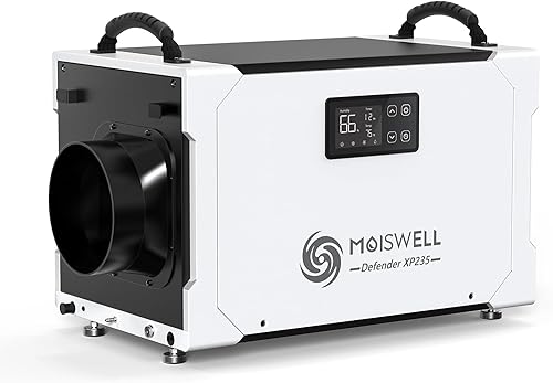 Moiswell Deshumidificador comercial de 212 pintas con bomba y manguera de drenaje, deshumidificador de espacio de gateo, sótano, unidad de daños por