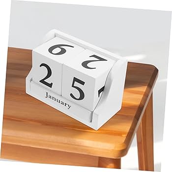 Amazon | RORPOIR 木製キューブカレンダー 卓上カレンダー