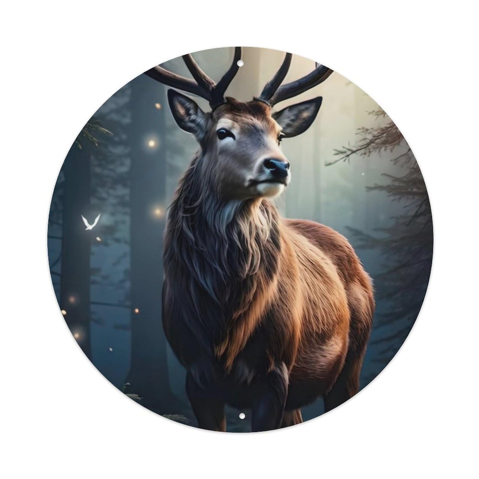 Animal Artwork Deer in The Woods Metal Tin Sign