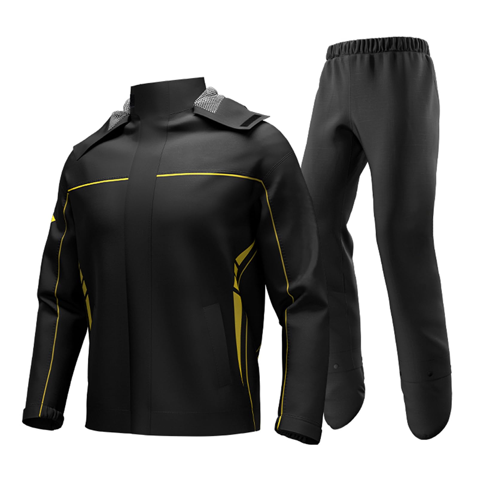 Traje de lluvia impermeable para motocicleta Hombres Mujeres Ciclismo Chaqueta y pantalones de lluvia con bolsa de almacenamiento