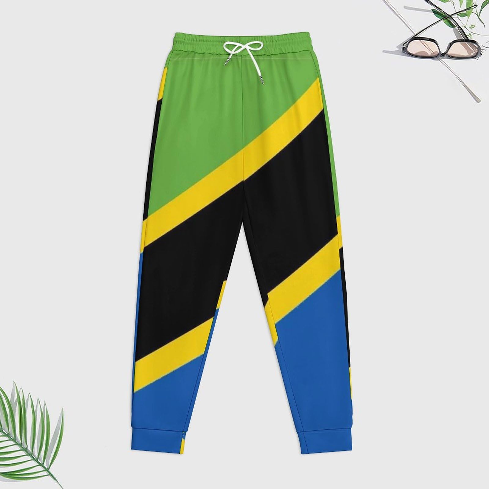 Uomo Donna 2 Pezzi Manica Lunga Tuta Set Plus Size Felpa Con Cappuccio E Pantaloni Jogger Con Coulisse Novità Repubblica Di Tanzania Bandiera Stampa Unisex Activewear