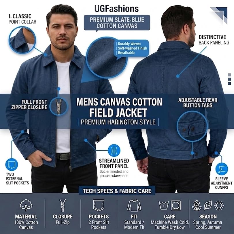 Image of Summer Lightweight Canvas Breathable Cotton Jacket For Men | Punk Gothic Brando Biker Coat Classic Rock Streetwear Belted Jacket