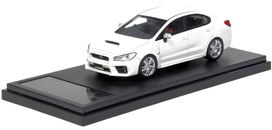 1/43 ハイストーリー　スバル　WRX STI EJ20 ミニカー　ホワイト ミニカーショップグローバル - 1/43 ハイストーリー スバル WRX