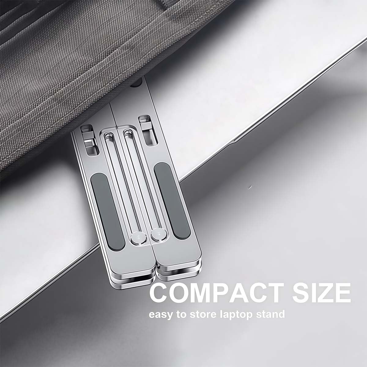 Foldable Laptop Stand with Aluminum Alloy Construction Portable Notebook Holder with Adjustable Height Ergonomic Computer Stand for Office — view 6