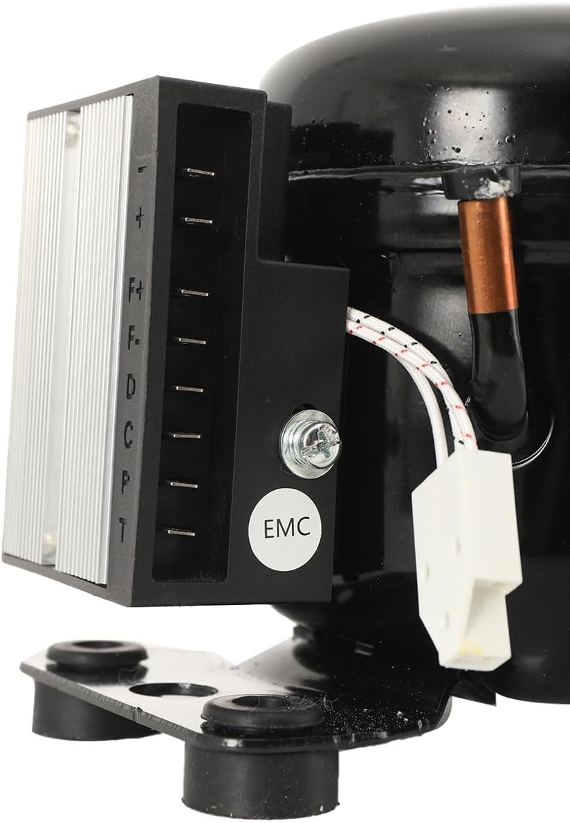 QDZH25G Replacement Refrigeration Compressor R-134A R134A, 12V-24V DC Car Refrigeration Air Compressor Fridge Freezer Natural Cooling/Air-cooled BD25HC with Controller