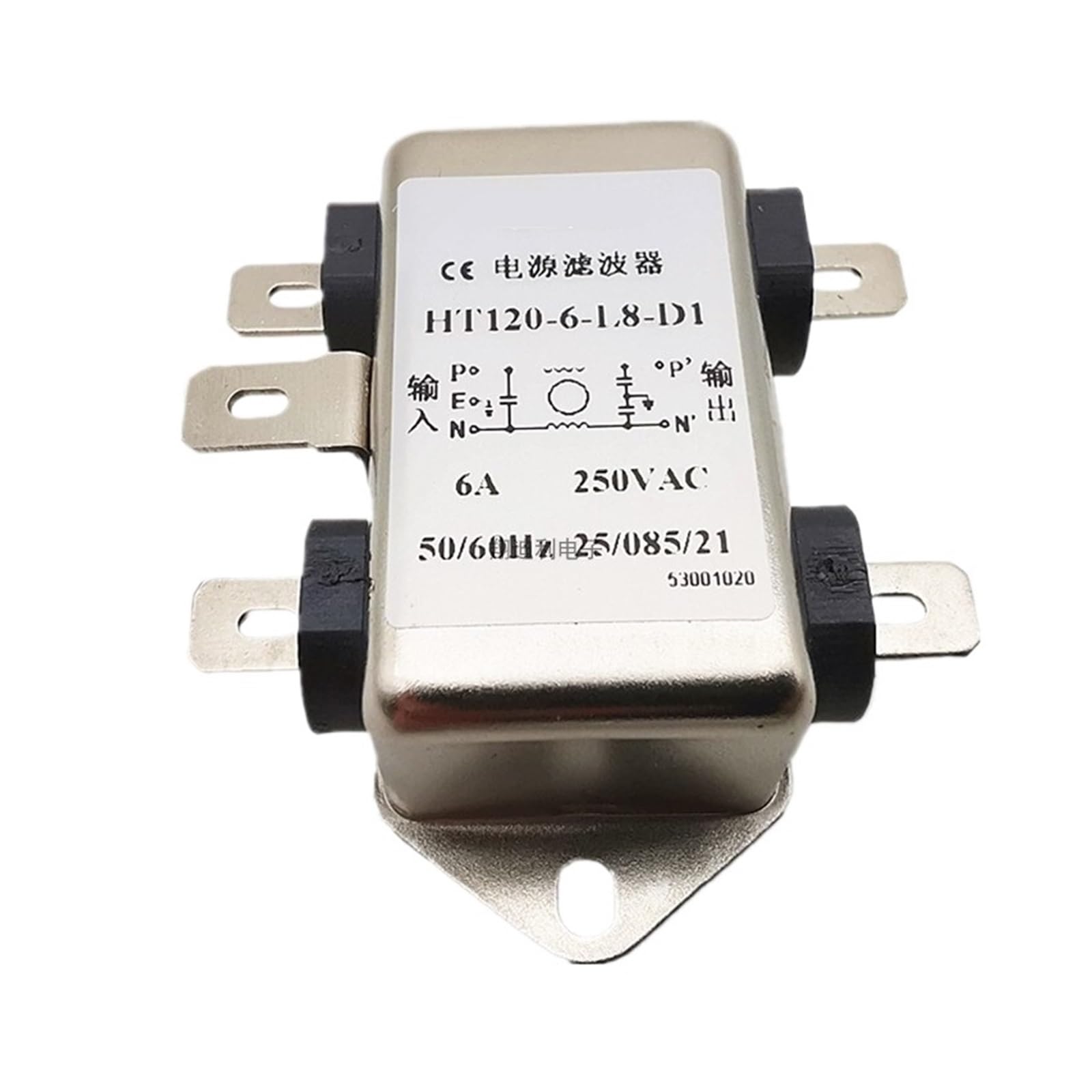 Filtre d'alimentation monophasé 5A HT120 de haute précision technique