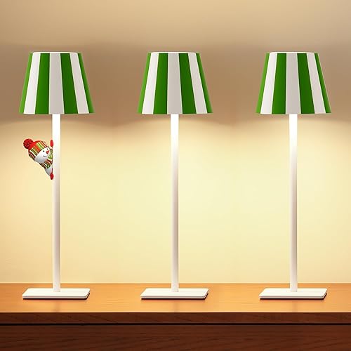Vista 11 de UME Paquete de 3 lámparas de mesa inalámbricas, lámpara operada por batería - lámpara de mesa recargable impermeable portátil con 3 temperaturas