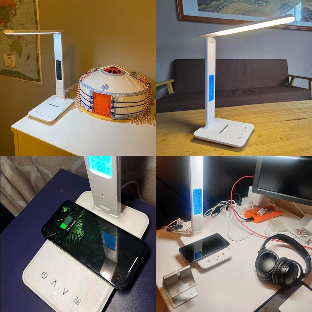 Lampada Per Lettura Lampada Da Scrivania LED Con Pinza - 38 LED, 3 Modalità, 10 Luminosità, Flessibile Illuminazione Scrivania - Foto 13