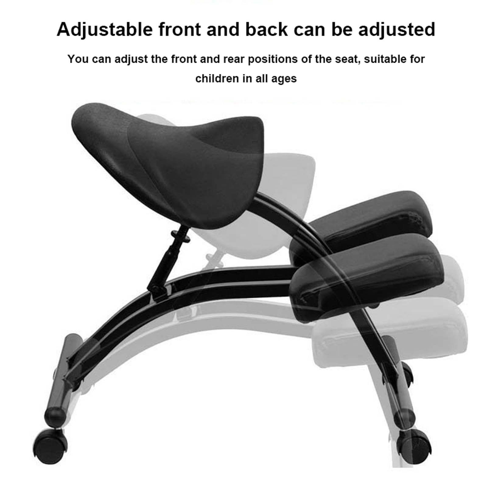 Kniestuhl mit Rückenstütze, Haltungskorrektur-Design, abgewinkelter Sitz, ergonomischer Bürostuhl für verbesserten Komfort und Ausrichtung während der Arbeit