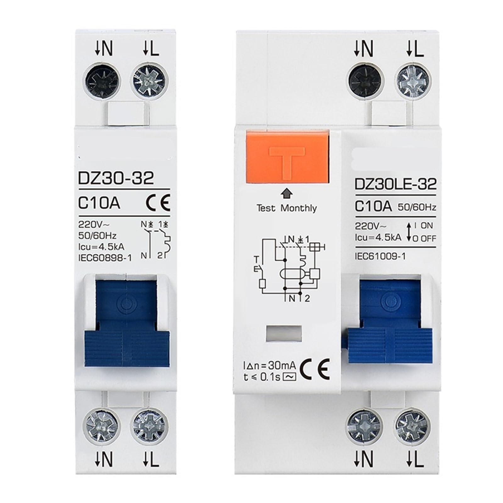DZ30-32 mini circuit breaker DPN MCB 1P + N DZ30LE-32 DPNL RCBO wyłącznik różnicowoprądowy z zabezpieczeniem przed przeciążeniem RCCB(DZ30SLE TYPE A, C16A)