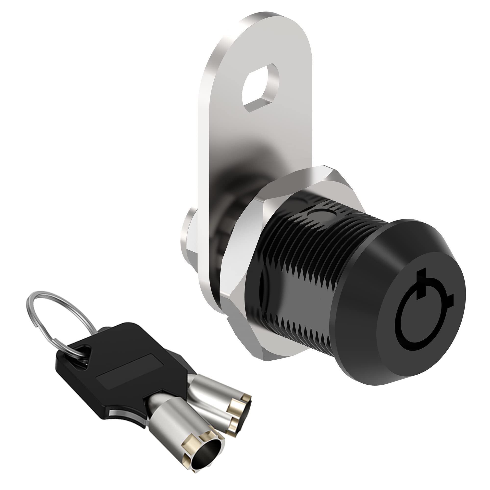 BOZXYE 1 Pack Cabinet Locks with Keys, 5/8" Tubular Cam Locks keyed Alike, RV Lock for Storage Door Cabinets Drawer Mail Box Tool Box Lock, Zinc Alloy