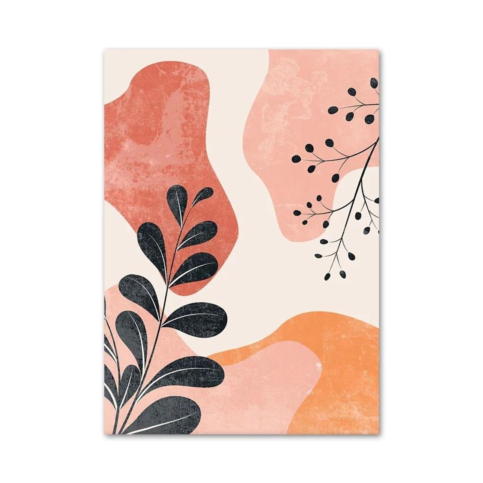 XENITE Wall Art Canvas Prints Boho Abstract Girl Leaf Rainbow Geometry Wall Art Canvas Painting No Frame Prints Pictures For Living Room Decor(G,50x70cm)