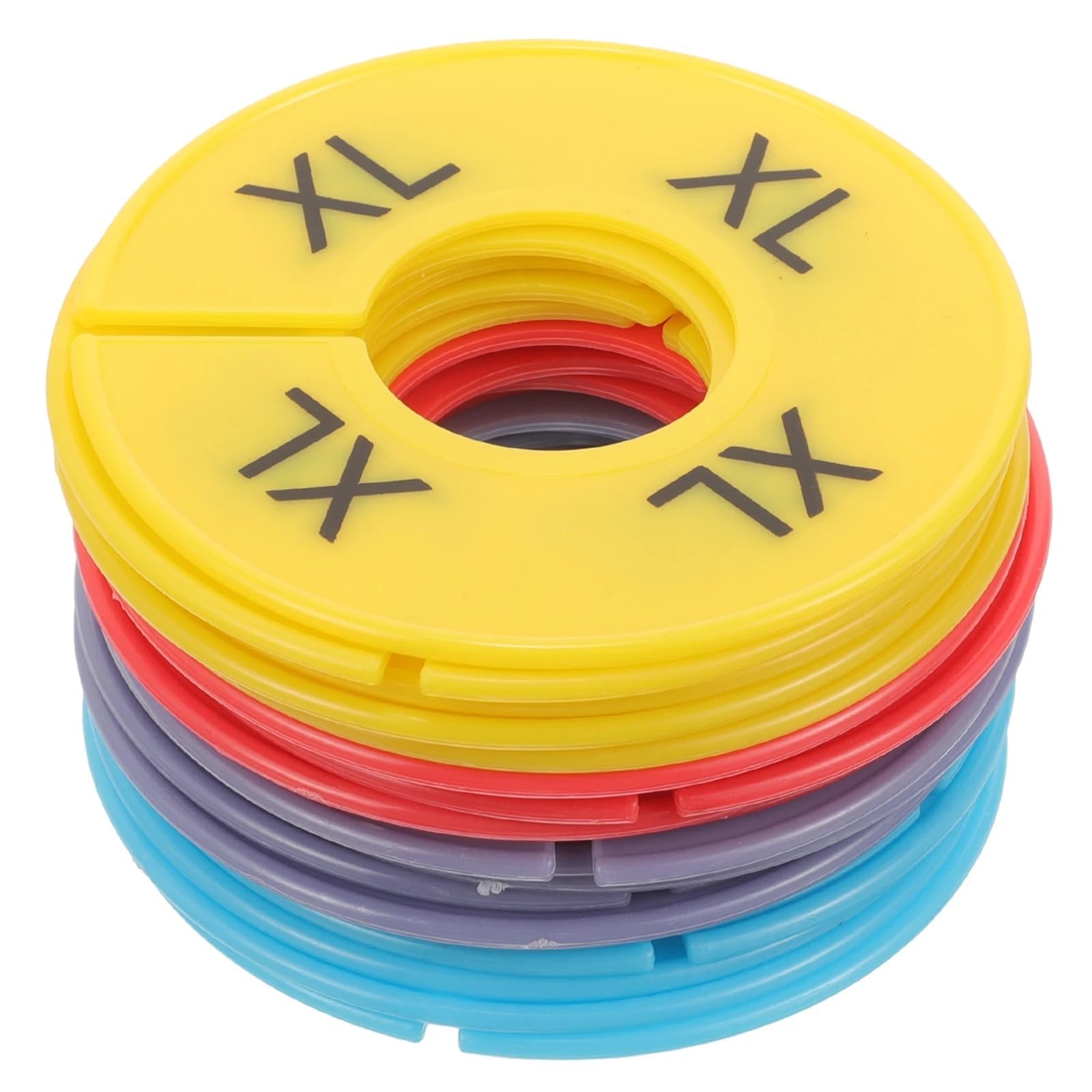 Yangshe One Color 40Pcs Clothing Rack Dividers S M L Xl Round Plastic Closet Organizers Hanger Separators