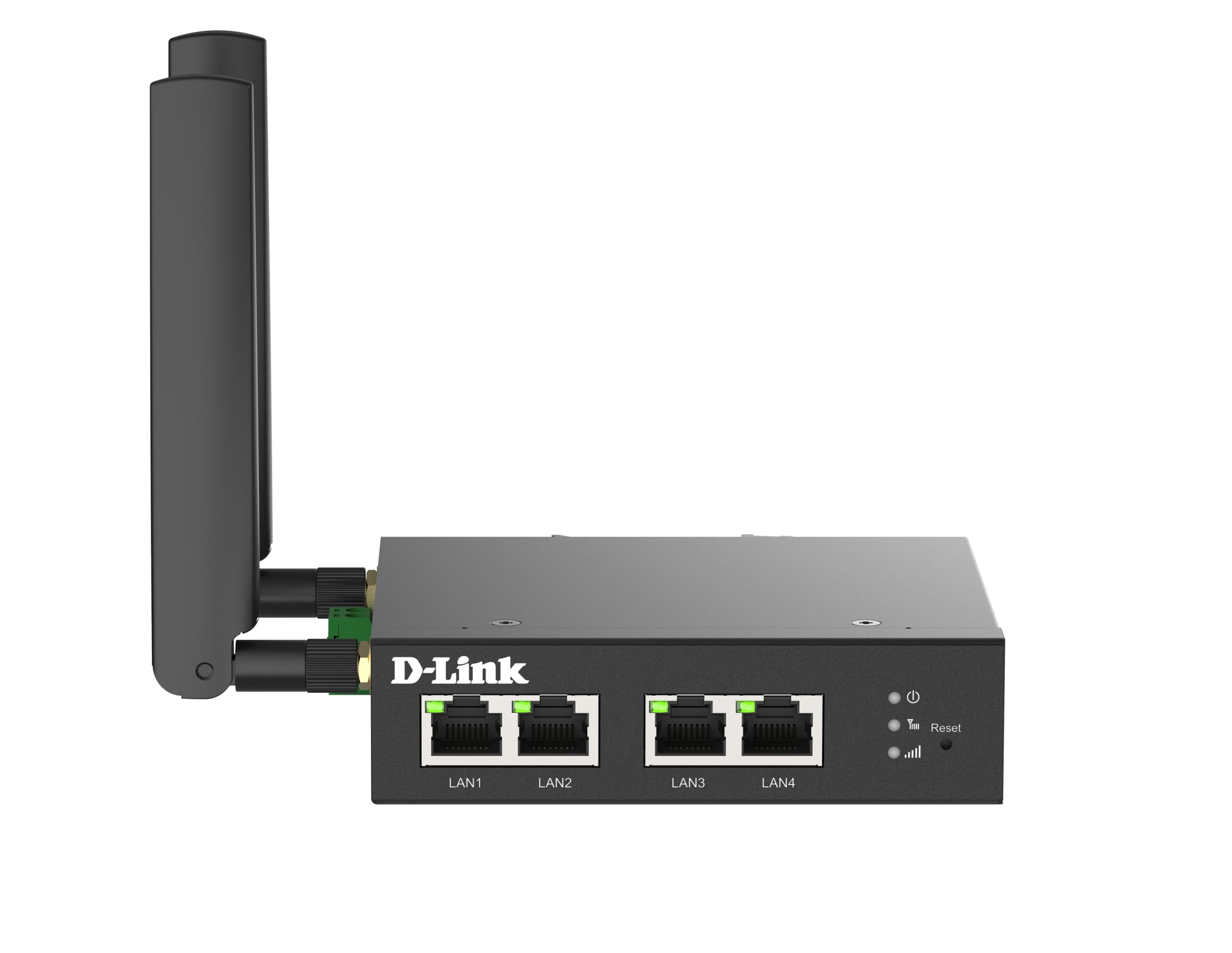 D-Link DWM-314-T Routeur Modem 4G Multi-Connect – Industriel LTE Cat.4, 150 Mbps Téléchargement, 4 Ports Fast Ethernet, Sécurité VPN, Plug & Play, Gestion à Distance, Montage Rail DIN/Mural