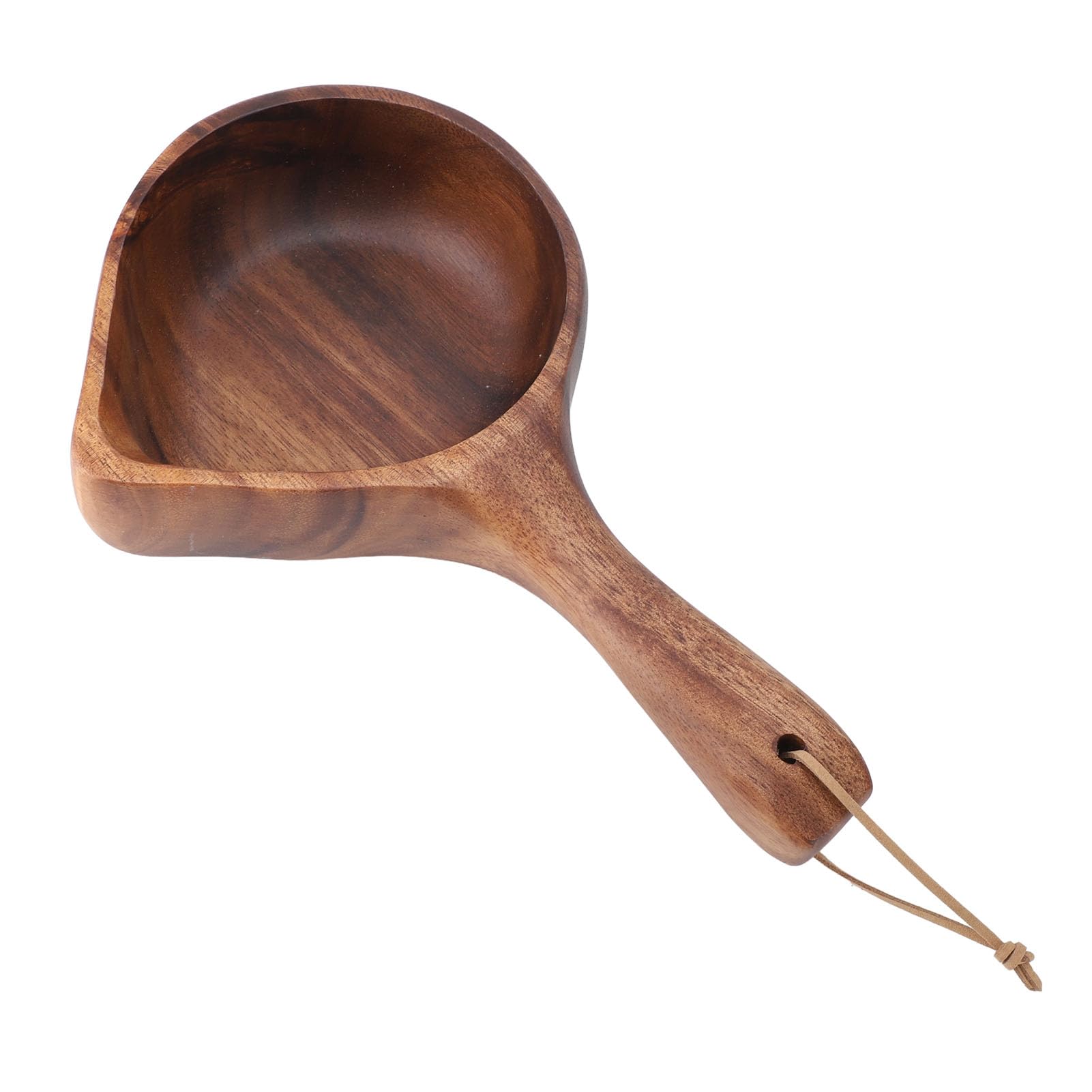 Ensaladeras de madera multiusos de gran capacidad estilo japonés mango largo cuencos de madera para encurtidos ensaladas sopas