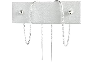 Stunning Silver Double Piercing Earrings: Adorn Your Ears with a Touch of Boho Chic